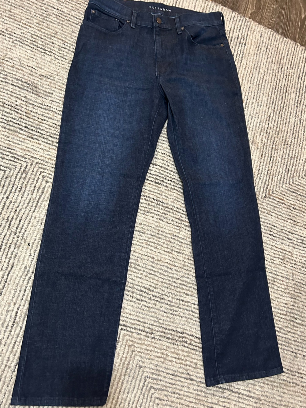 Mott & Bow Men’s Straight Fit Dark Blue Jeans Size 30 x 30